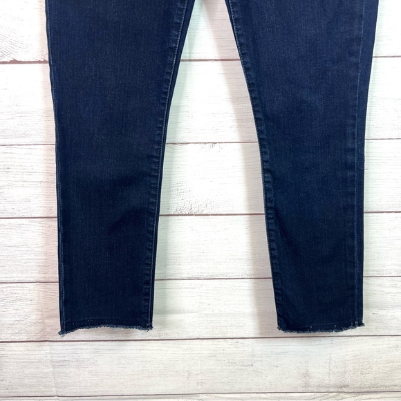 Lucky Brand Brooke Skinny Dark Wash Ankle Raw Hem Jeans Size 4/27 - Picture 3 of 11